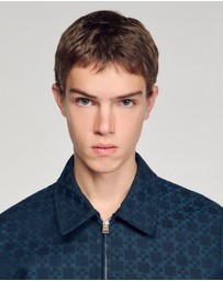 Sandro - Fitted Cross Denim Jacket