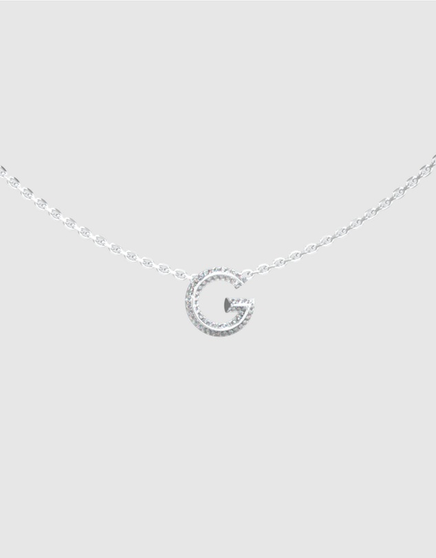 GUESS - Silver-Tone G Crystal Necklace