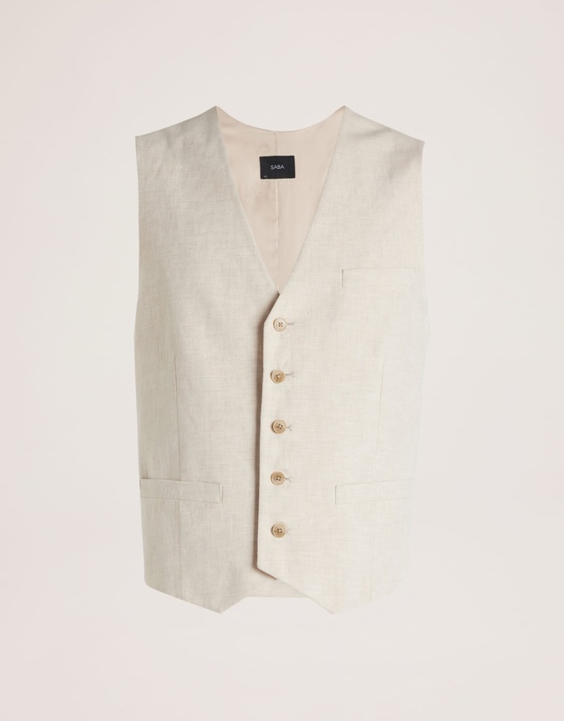 SABA - Elias Cotton Linen Waistcoat