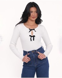 Petal & Pup - Elba Knit Top - White