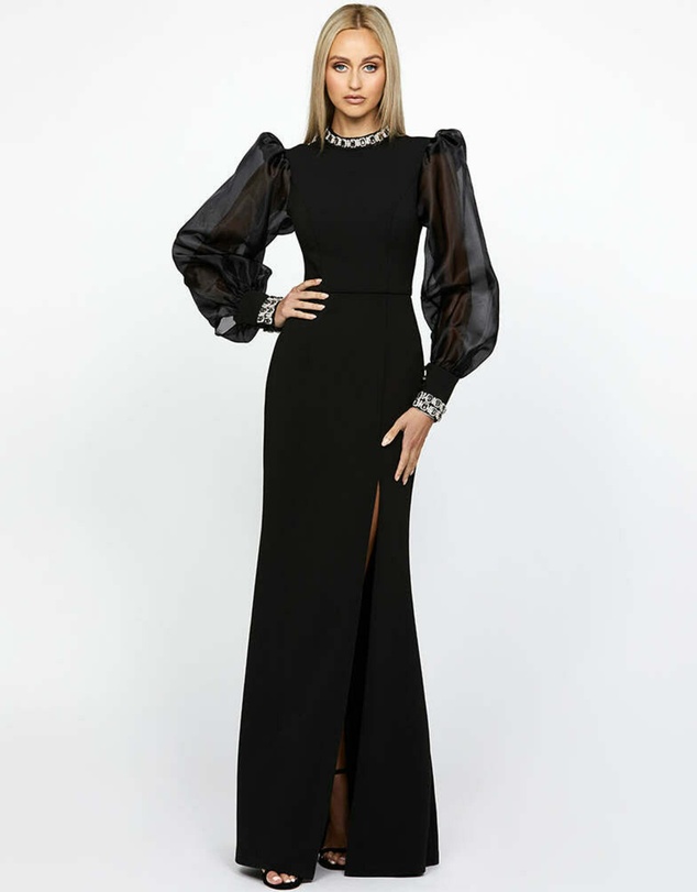 Bariano - Winnie Sheer Sleeve Gown