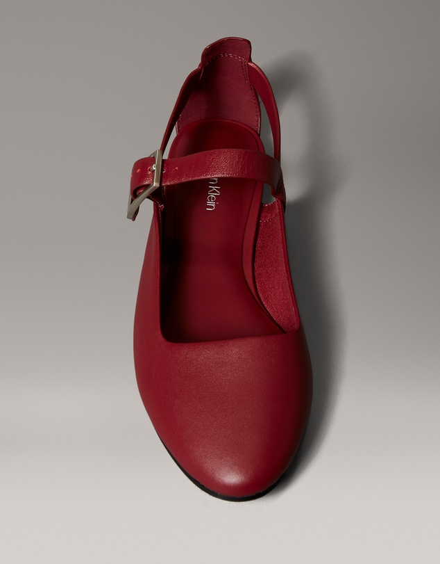 Calvin Klein - Leather Airfit Cushioned Ballerinas