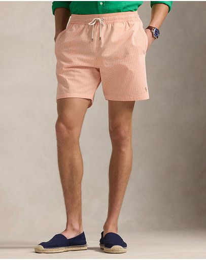 Classic Peach Seersucker