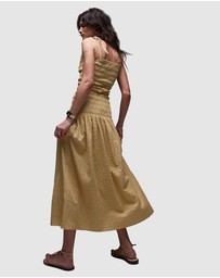 TOPSHOP - Cami Shirred Midi Dress