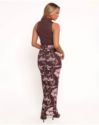 Petal & Pup - Navida Mesh Midi Skirt - Pink Brown Floral