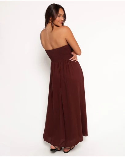Petal & Pup - Kayt Strapless Dress - Chocolate Brown