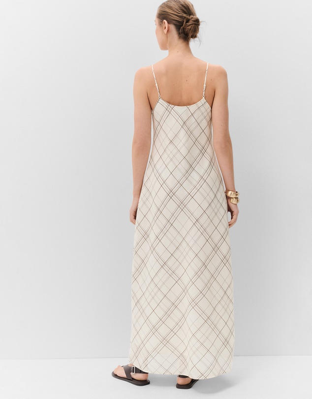 UNISON - Ramie Check Slip Dress