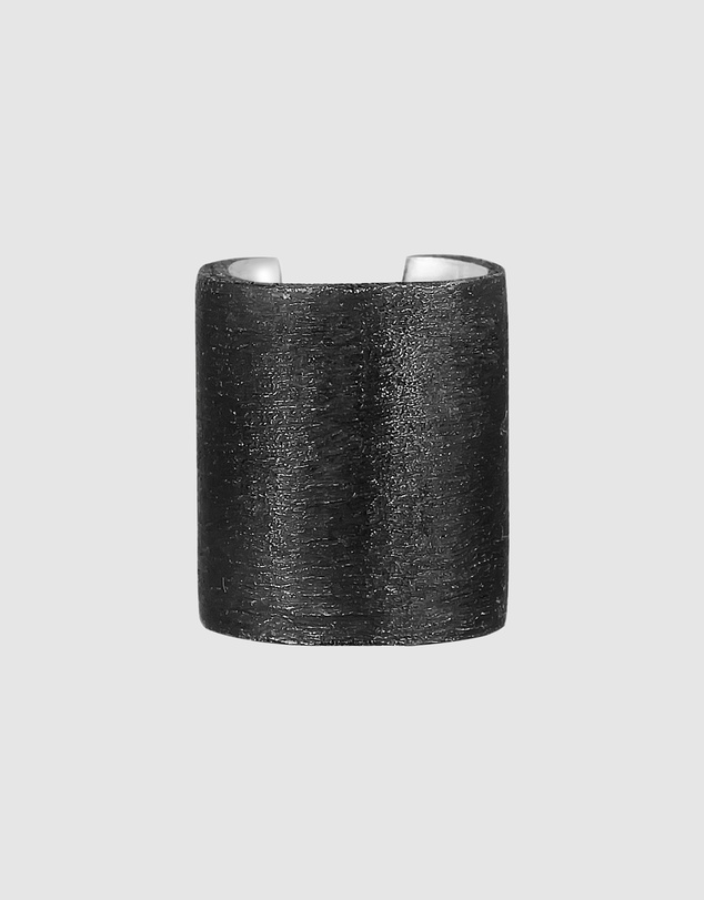 Kuzzoi - ICONIC EXCLUSIVE - Earrings Earcuff Basic Brushed in 925 Sterling Silver Oxidised