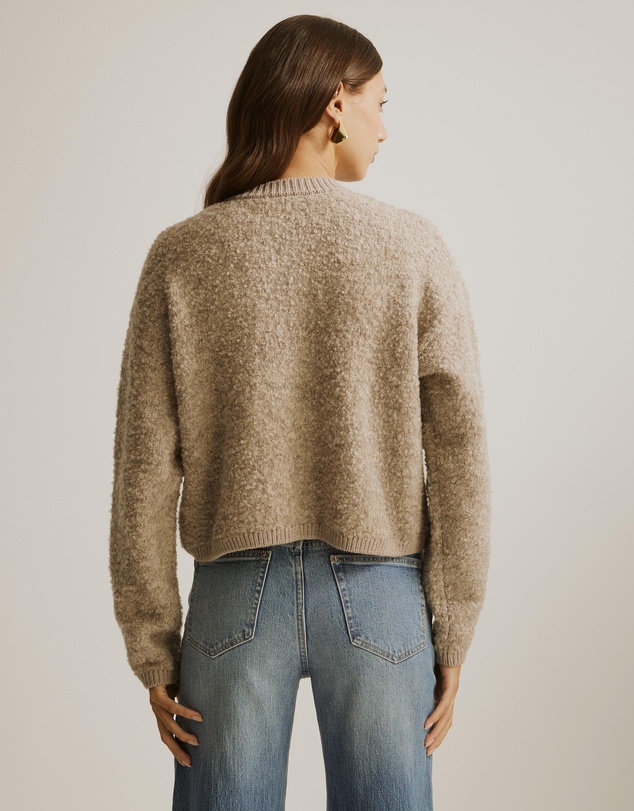 Atmos&Here - Boucle Cosy Crew Knit Cardigan