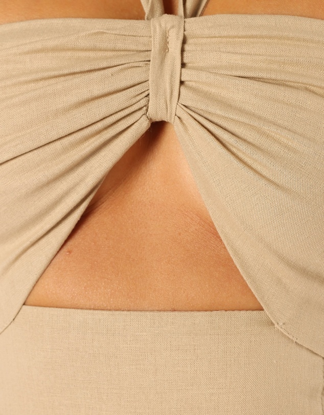 Petal & Pup - Haven Halterneck Maxi Dress - Tan