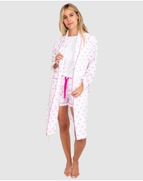 Sant And Abel - Women's Pink Palm Tree Robe