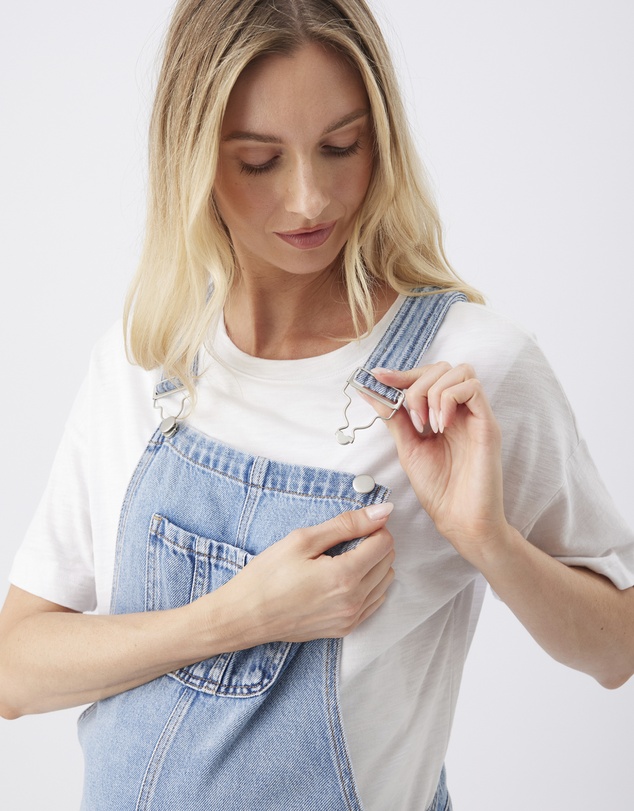 Ripe Maternity - Bre Denim Short Overalls