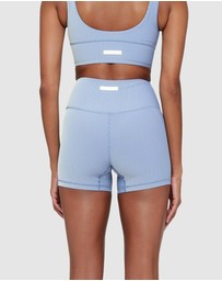 Zulu & Zephyr - Stripe Rib 4 Inch Bike Shorts