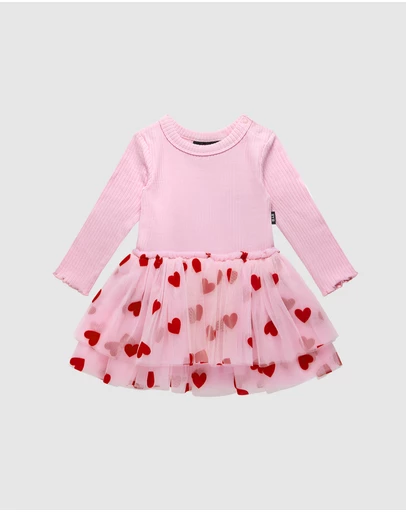 Rock Your Baby - Be Mine Baby Long Sleeve Valentine Dress