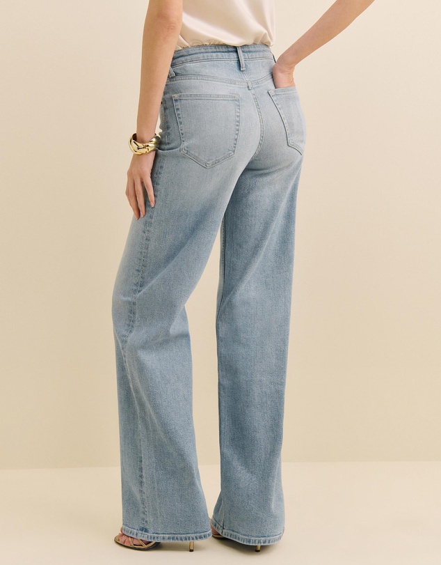 Reformation - Greta Super Stretch Low Rise Wide Leg Jeans