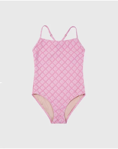 Aqua Blu Kids - Stepping Stones Pink Active One Piece - Teens