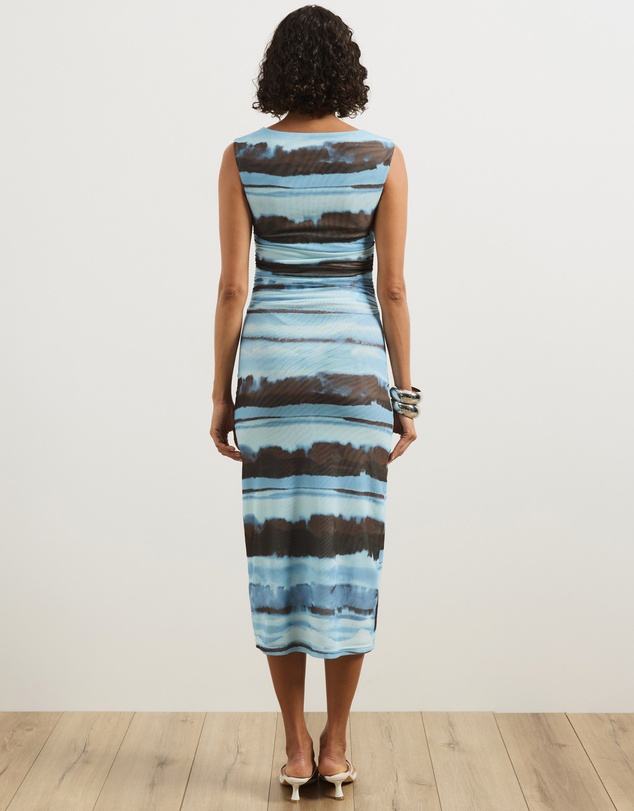 Atmos&Here - Lyra Mesh Gathered Midi Dress