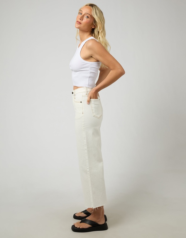 All About Eve - Charlie High Rise Wide Leg Jean Vintage White
