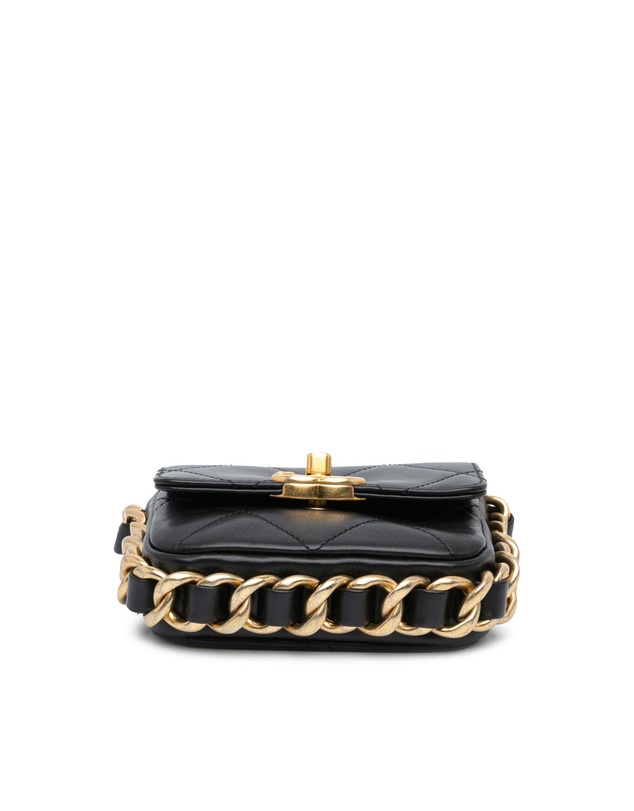 Pre-Loved by Azura Reborn - Pre-Loved Mini Quilted Calfskin Framing Chain Flap