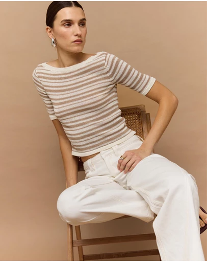 Staple the Label - Echo Stripe Knit Tee