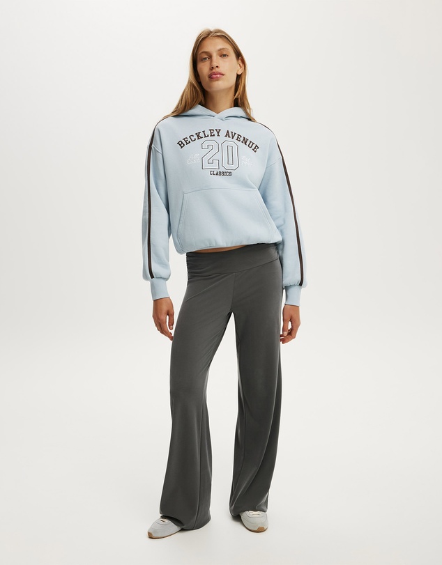 Cotton On - Graphic Boxy Fleece Hoodie