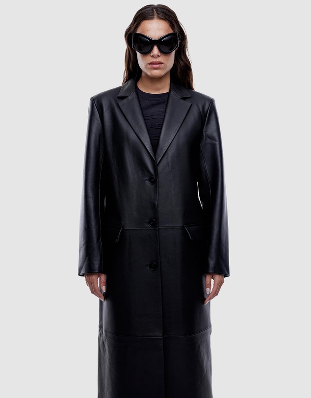 ENA PELLY - Ena Leather Longline Blazer
