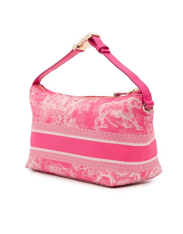 Pre-Loved by Azura Reborn - Pre-Loved Medium Technical Fabric Toile de Jouy Reverse DiorTravel Nomad Pouch