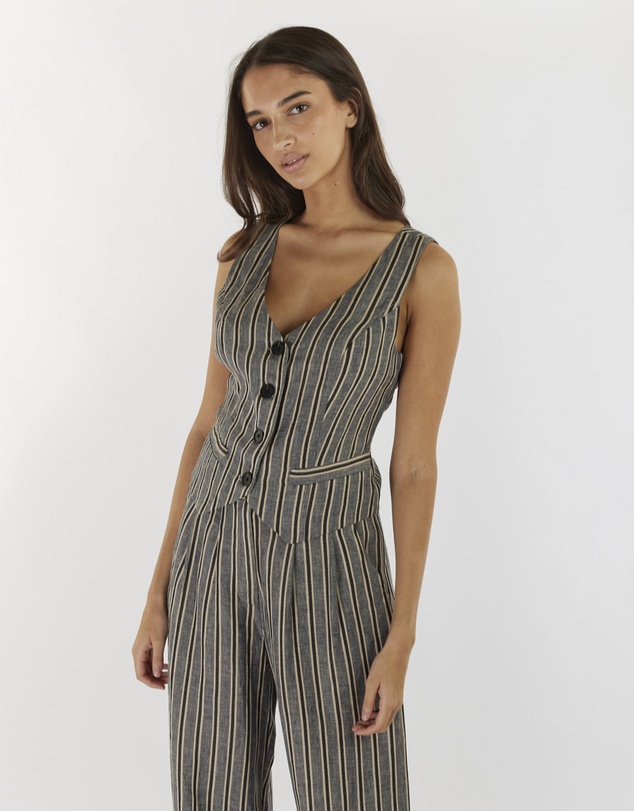 Amelius - Set Sail Linen Stripe Vest