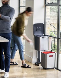 Joseph Joseph - Totem Compact 40L Waste Separation & Recycling Unit (Stainless Steel)