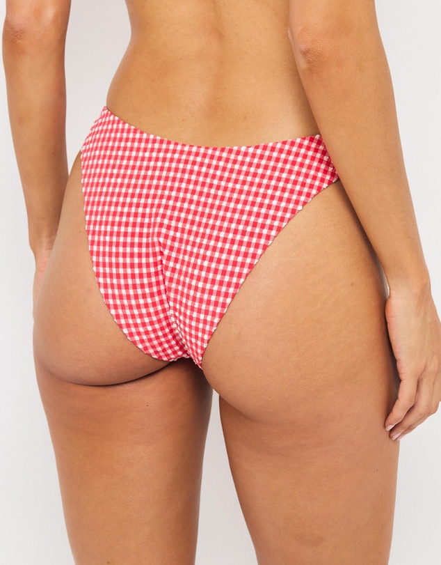 AERE - Sienna Gingham Classic Bikini Bottoms