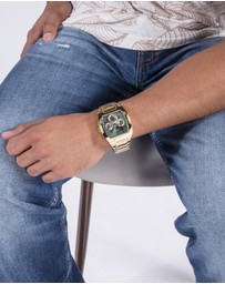 GUESS - Guess Phoenix Gold Tone & Green