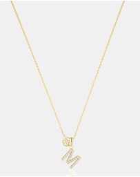 Georgini - Georgini Luxury Letters M Initial Pendant Gold