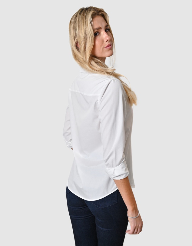 The Fable - White Cotton Poplin Shirt