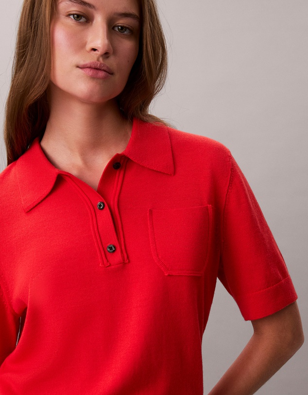 Calvin Klein - Merino Wool Polo Jumper