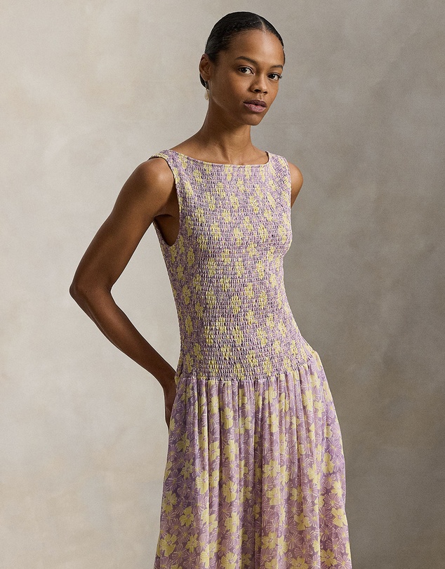 Polo Ralph Lauren - Floral Smocked Crinkled Dress - The ICONIC Exclusive