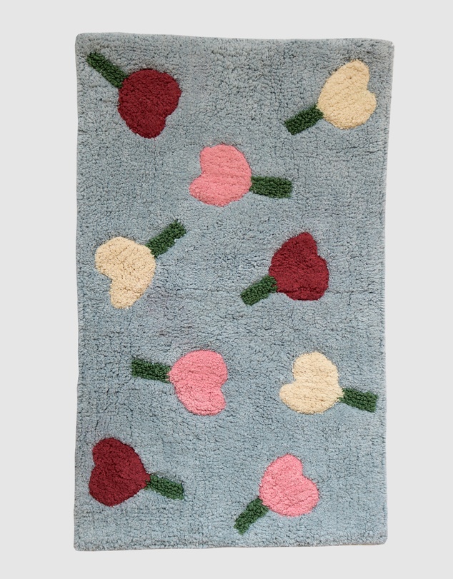 Mosey Me - Forget Me Not Bath Mat - Sky