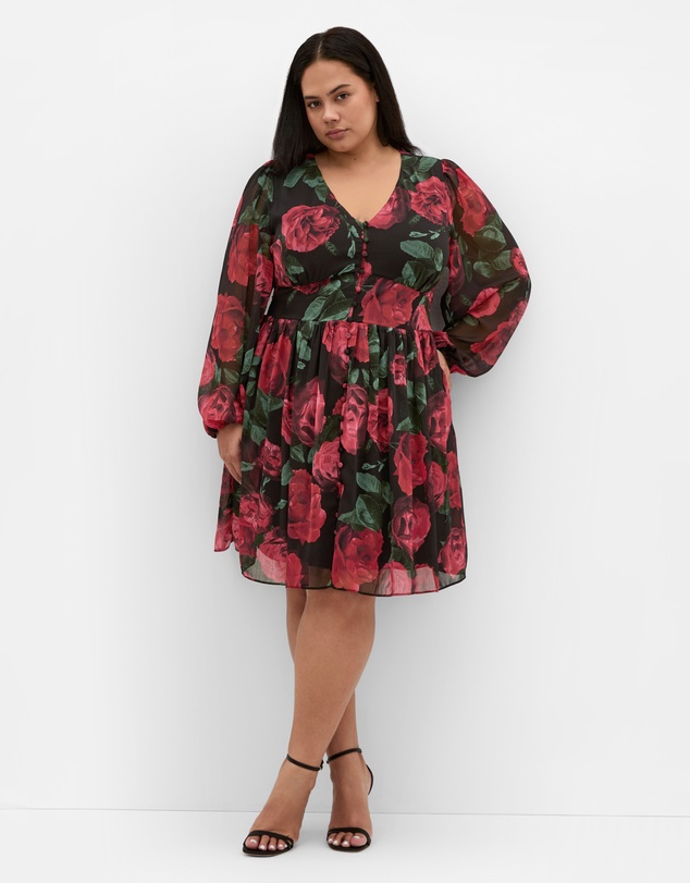 City Chic - Serina Print Mini Dress