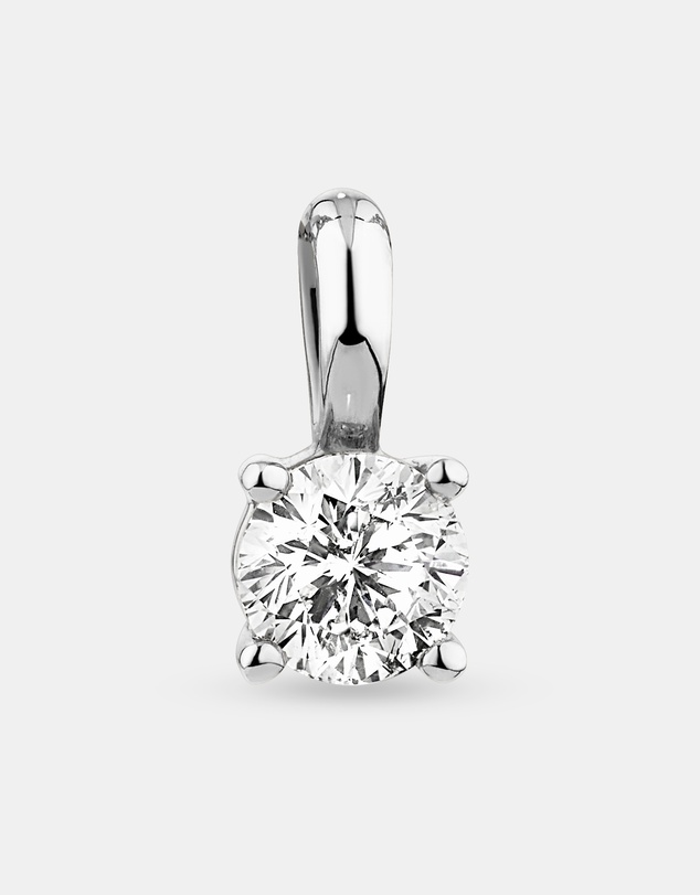 Michael Hill - 0.25 Carat TW Diamond Solitaire Pendant in 18kt White Gold