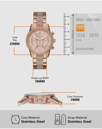 Michael Kors - Ritz Rose Gold-Tone Chronograph Watch