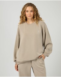 All About Eve - Luxe Active Box Crew Stone