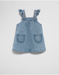 Country Road - Scallop Denim Pinafore
