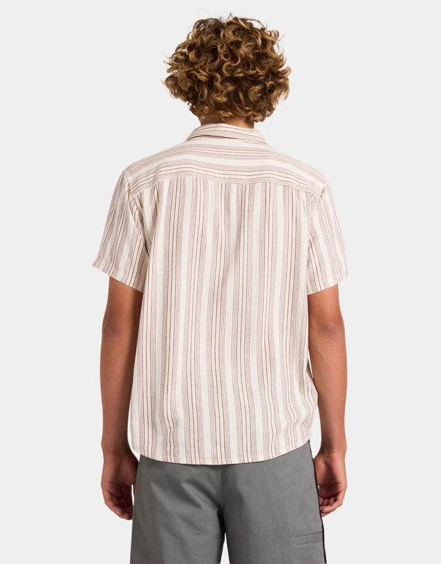 RVCA - Mens Beat Stripe Short Sleeve Shirt