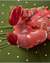 Kip&Co - I Love Christmas Spot Organic Long Sleeve Zip Romper - Babies