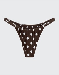 Vacay Swimwear - Rhodes Bottom Chocolate Polka