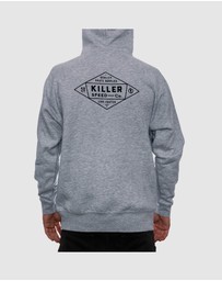 Killer Speed Co. - Killer Speed Co. Men Lockup Hoodie Sweater Regular Fit Heather/Grey