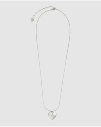 Wanderlust + Co - Heart Silver Locket Necklace
