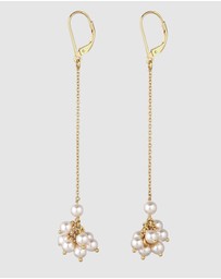 Elli Jewelry - Earrings Hanger Pearl Bridal 925 Sterling Silver Gold-Plated