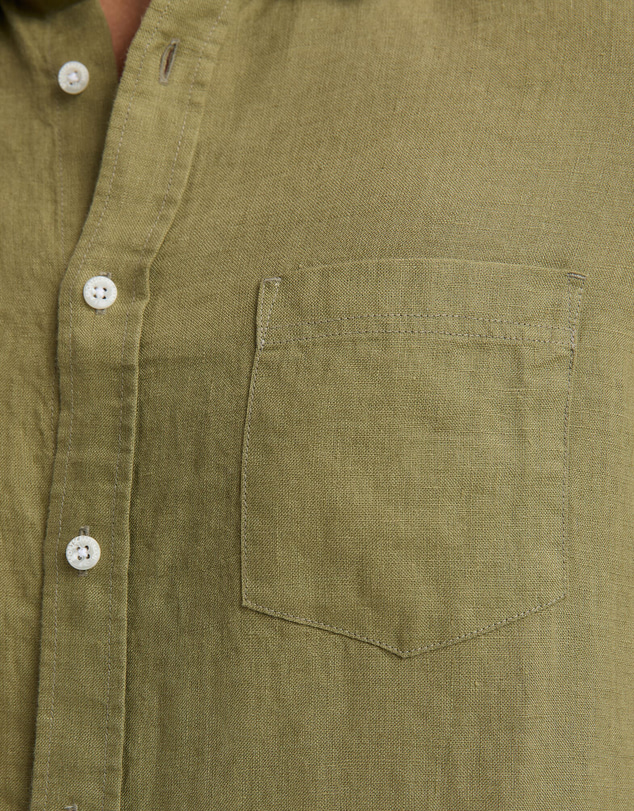 Sportscraft - Long Sleeve Linen Yarn Dyed Shirt