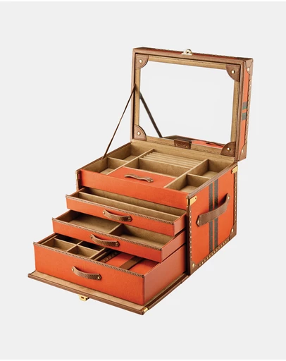 Wolf - Wolf Ida Trunk Jewellery Box Orange