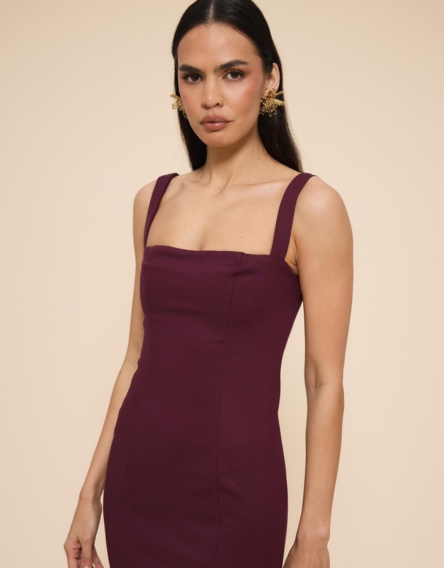 CHANCERY - Belle Square Neck Bodycon Midi Dress
